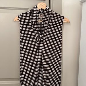 Anne Klein polka dot blouse